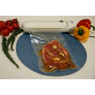STARLYF Vacuum Sealer - Kit complet, machine sous vide pour aliments, 140 watts, largeur du rouleau 20 cm, incluant 20 sacs, 2 rouleaux de mise sous vide et des recettes  