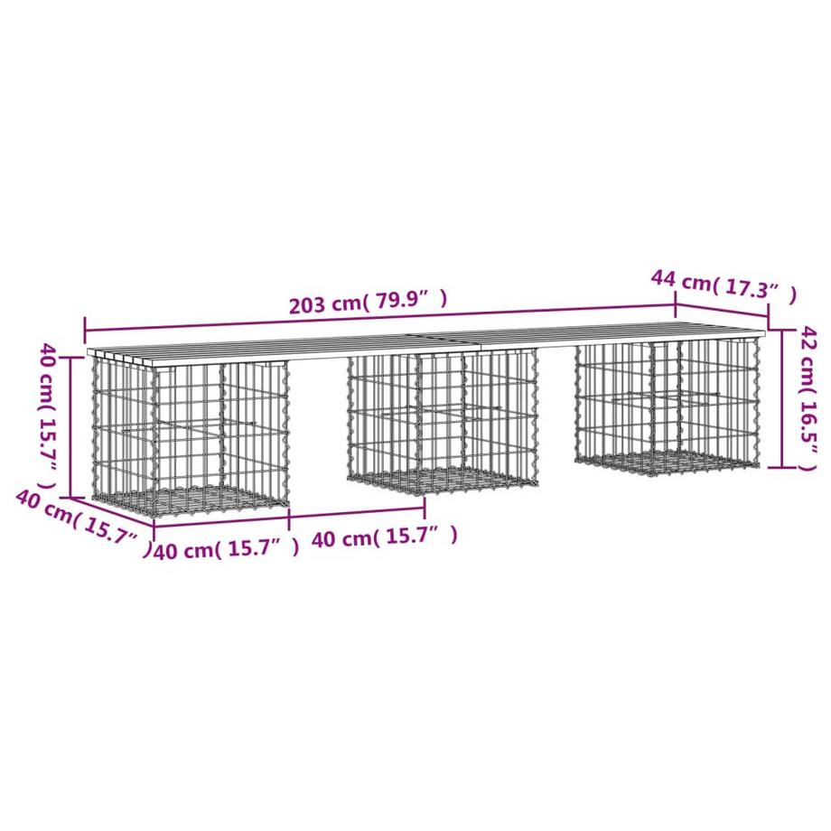 VidaXL Banc de jardin bois de pin  