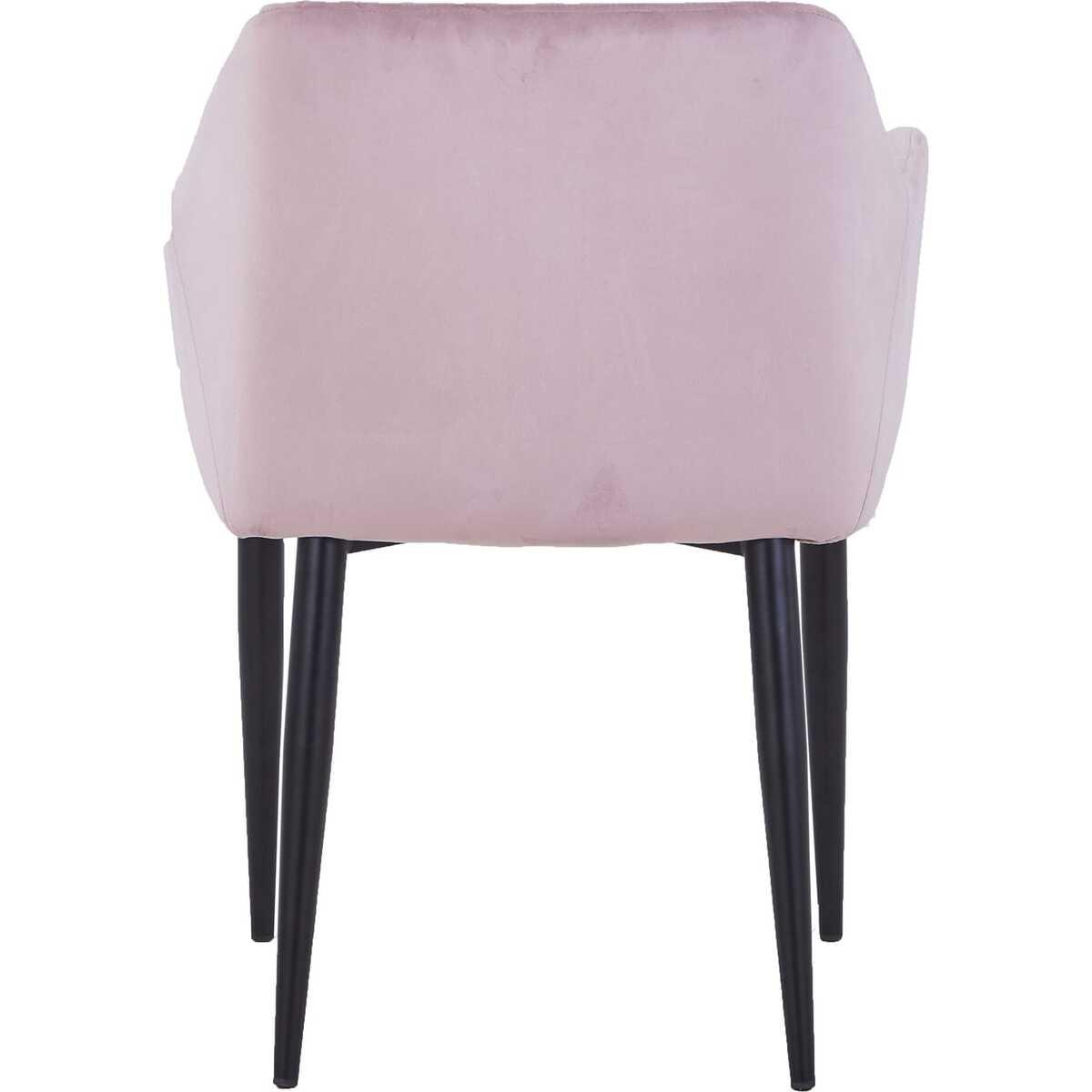 mutoni Chaise avec accoudoirs Sanna vieux rose (lot de 2)  