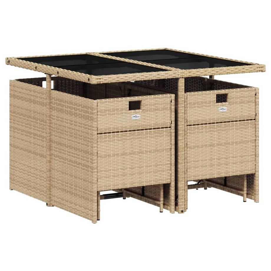VidaXL set da pranzo da giardino Polirattan  