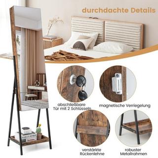 B2X Schmuckschrank mit Spiegel Spiegelschrank abschließbar mit 3 farbigen  