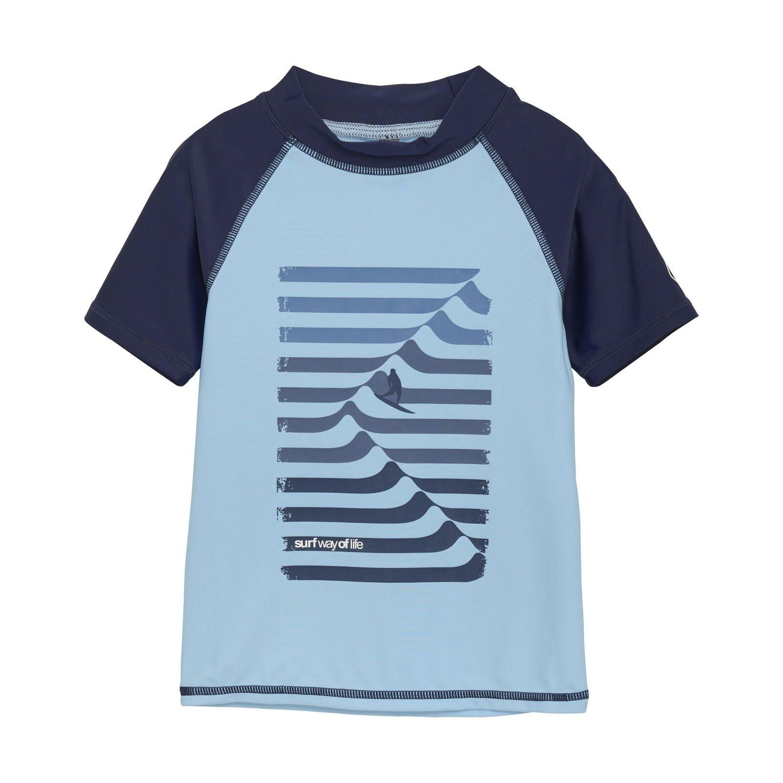 Image of Badeshirt Cerulean Jungen Blau 140