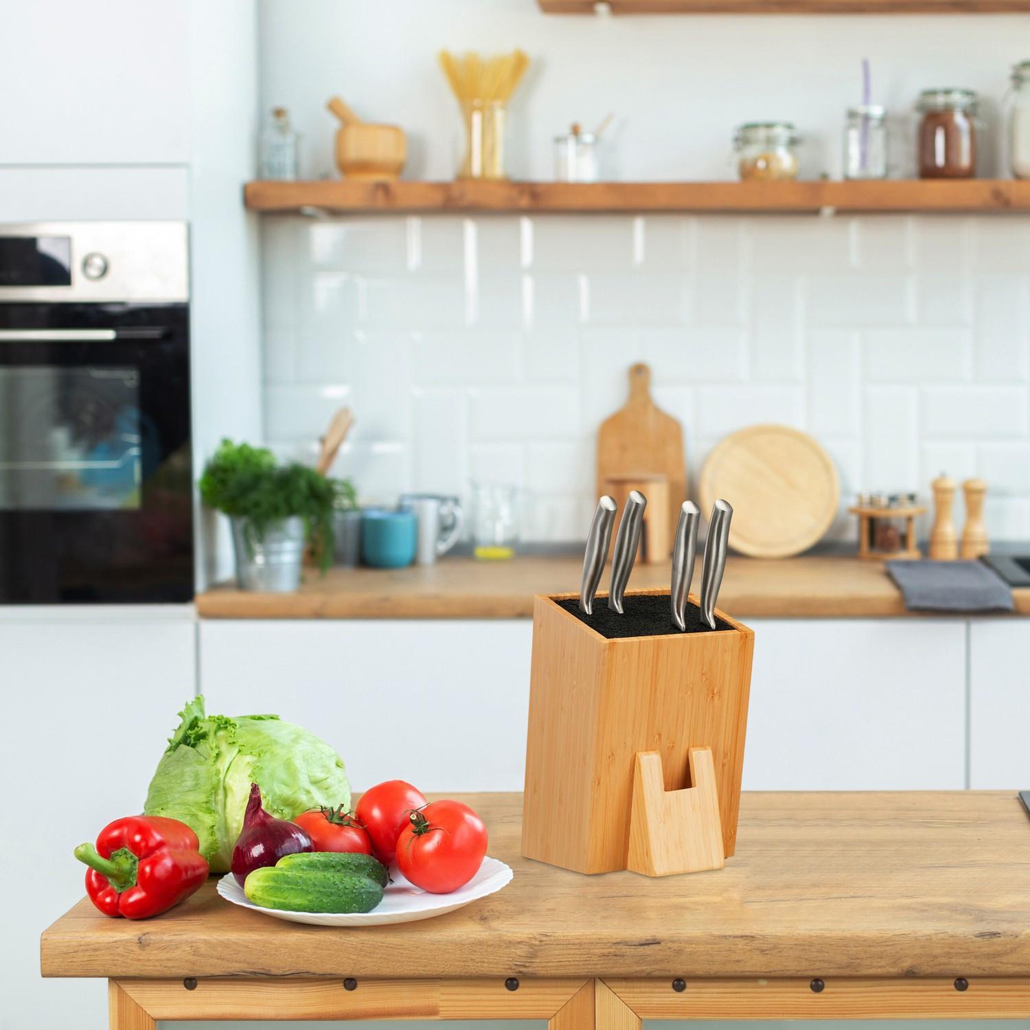 B2X Ceppo portacoltelli smontato in bambù  