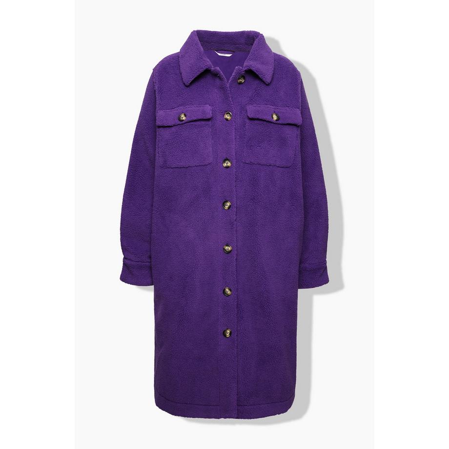 Studio Untold Cappotto Teddy Wide Shape Collo Camicia Maniche Lunghe  