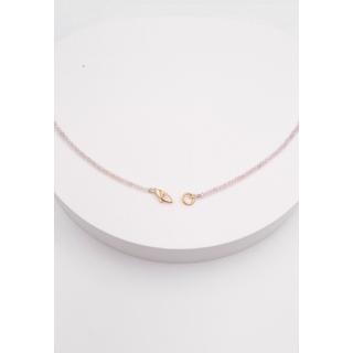 MUAU Schmuck  Collier Roségold 750 Süsswasserperle 10-11mm Spinell 