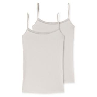 Schiesser Cotton Lace Top con Spalline Confezione da 2  