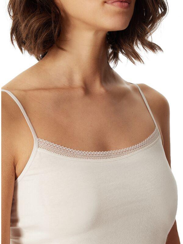 Schiesser Cotton Lace Top con Spalline Confezione da 2  