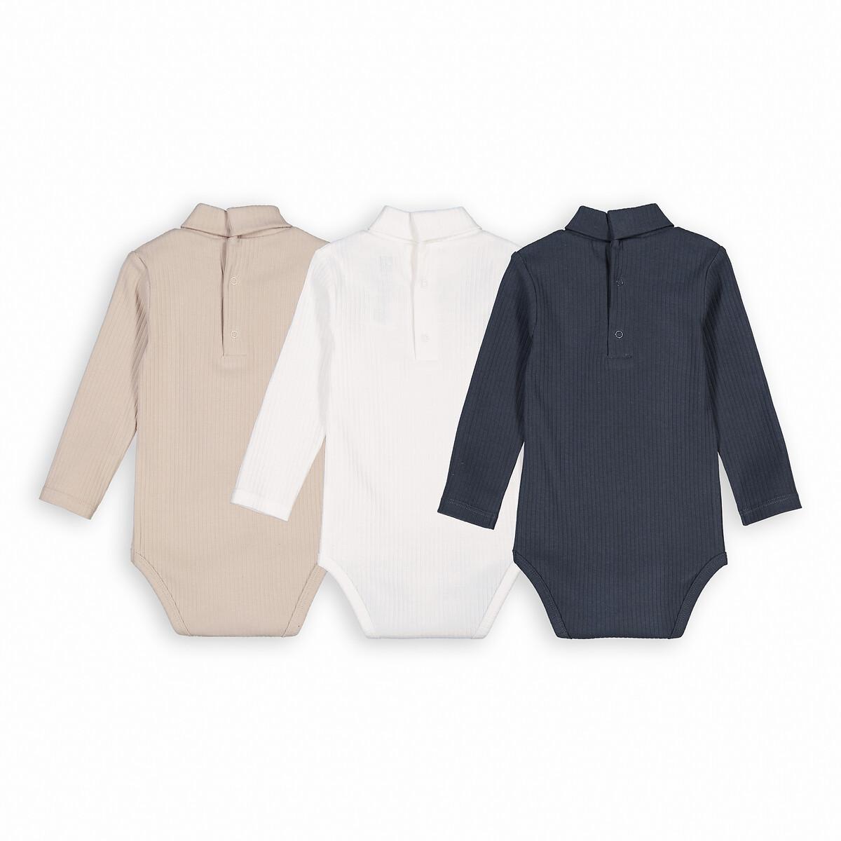 La Redoute Collections  3er-Pack Bodys mit Stehkragen 