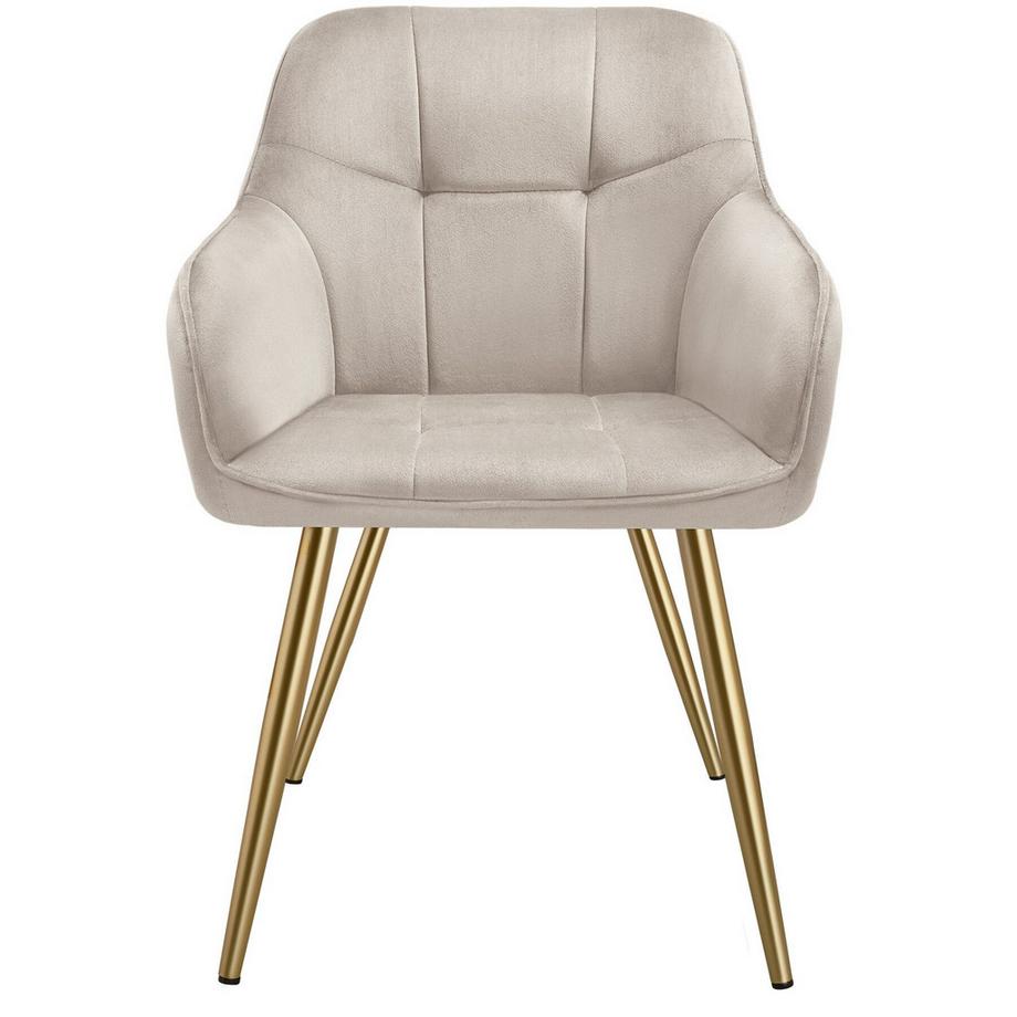 Tectake Chaise de salle à manger MARILYN en velours rembourré capitonné  