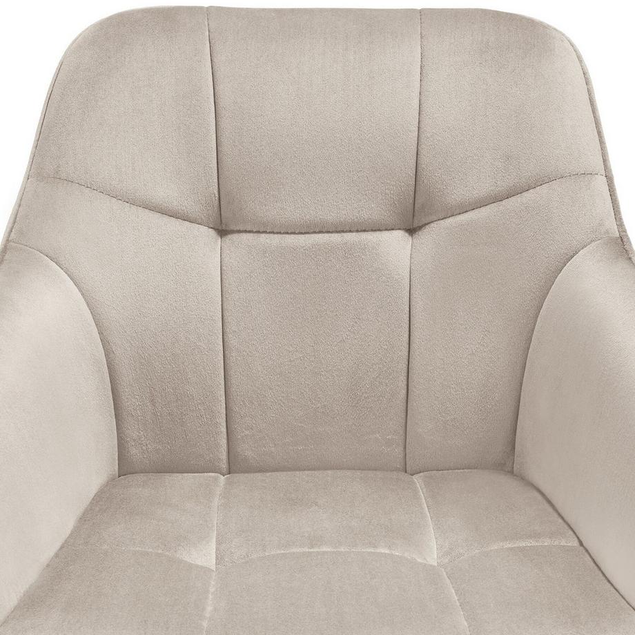 Tectake Chaise de salle à manger MARILYN en velours rembourré capitonné  