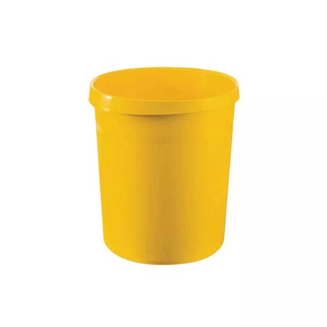 HAN 18190-15 Waste Paper Basket GRIP 18L Polypropylene Yellow