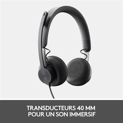 Logitech  Casque PC  Zone 750 avec microphone Noir 