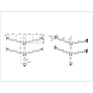 Multibrackets  Tischhalterung Officeline Quad bis 8 kg ? Schwarz 