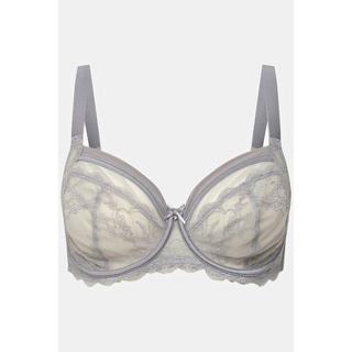 Ulla Popken  Reggiseno con pizzo, ferretto, coppe di mesh e coppa C-E 