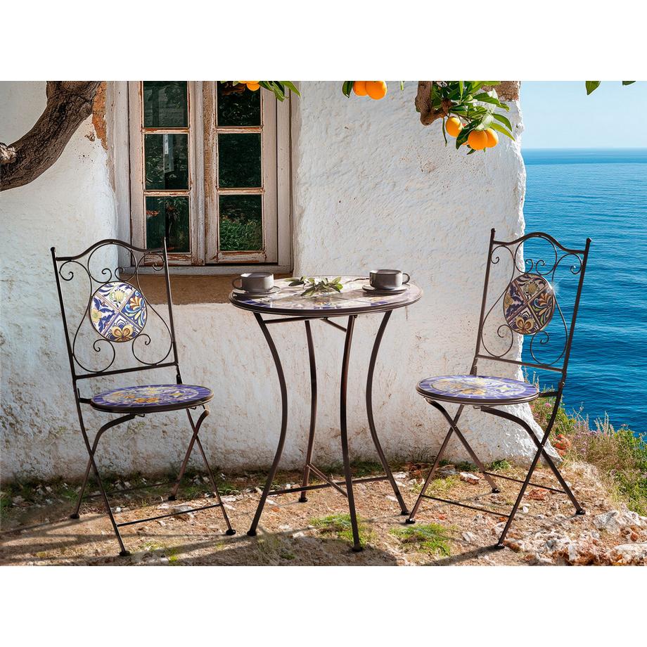 Beliani Table bistrot en Métal Rétro CORIANO  