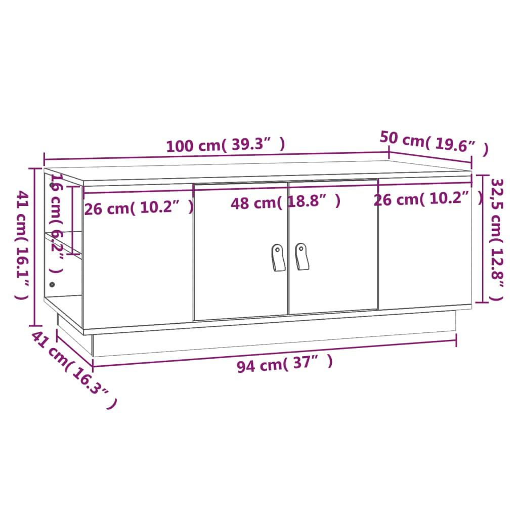 VidaXL Table basse bois  