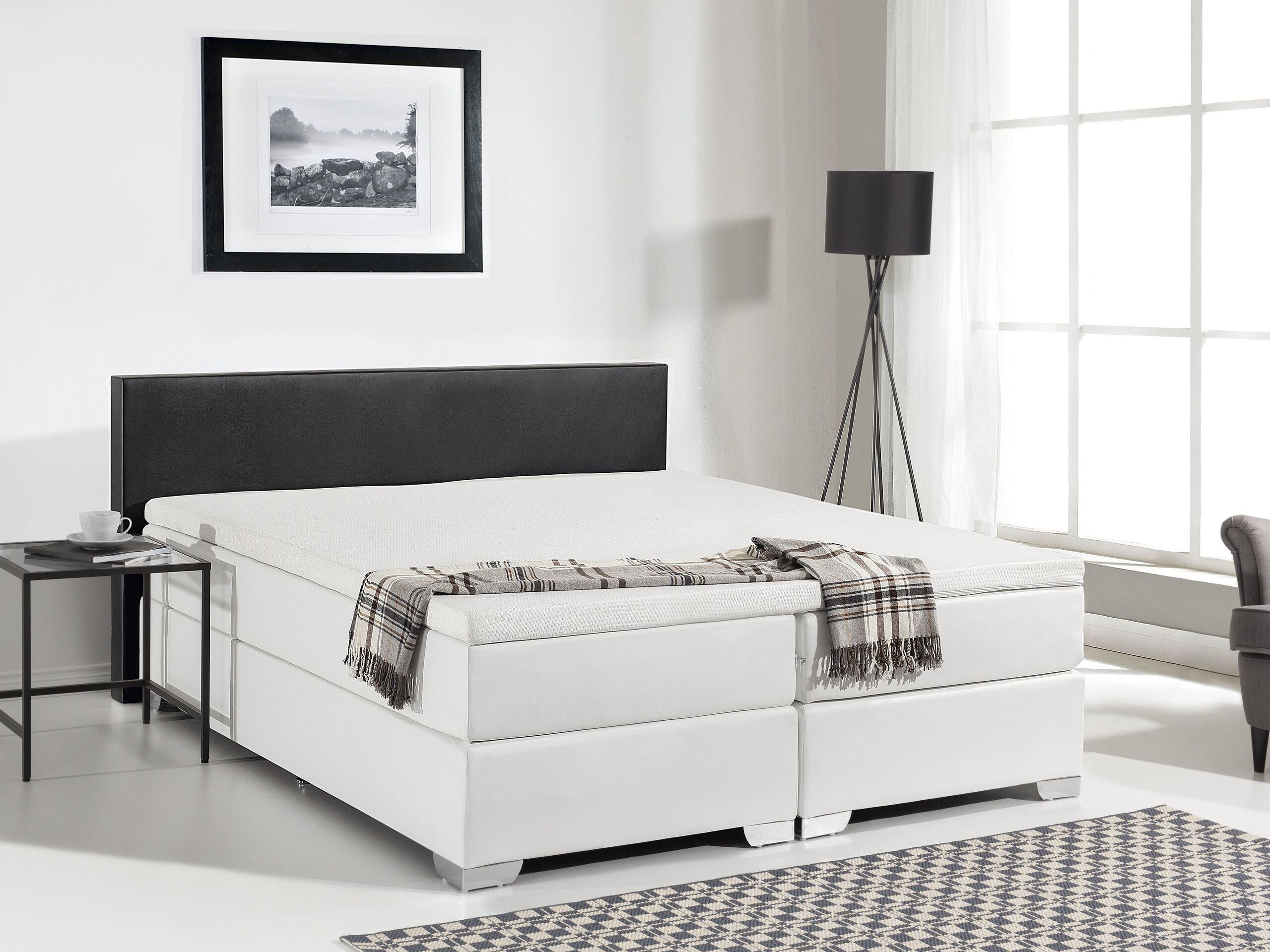 Beliani Lit Boxspring en Cuir PU Moderne PRESIDENT  