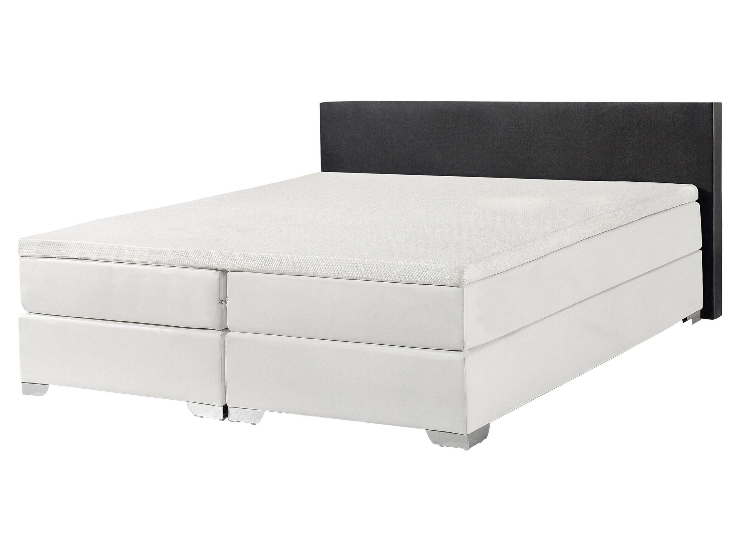 Beliani Letto boxspring en Pelle sintetica Moderno PRESIDENT  