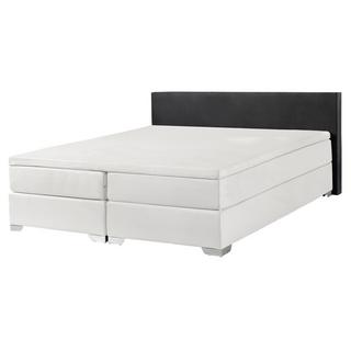 Beliani Letto boxspring en Pelle sintetica Moderno PRESIDENT  