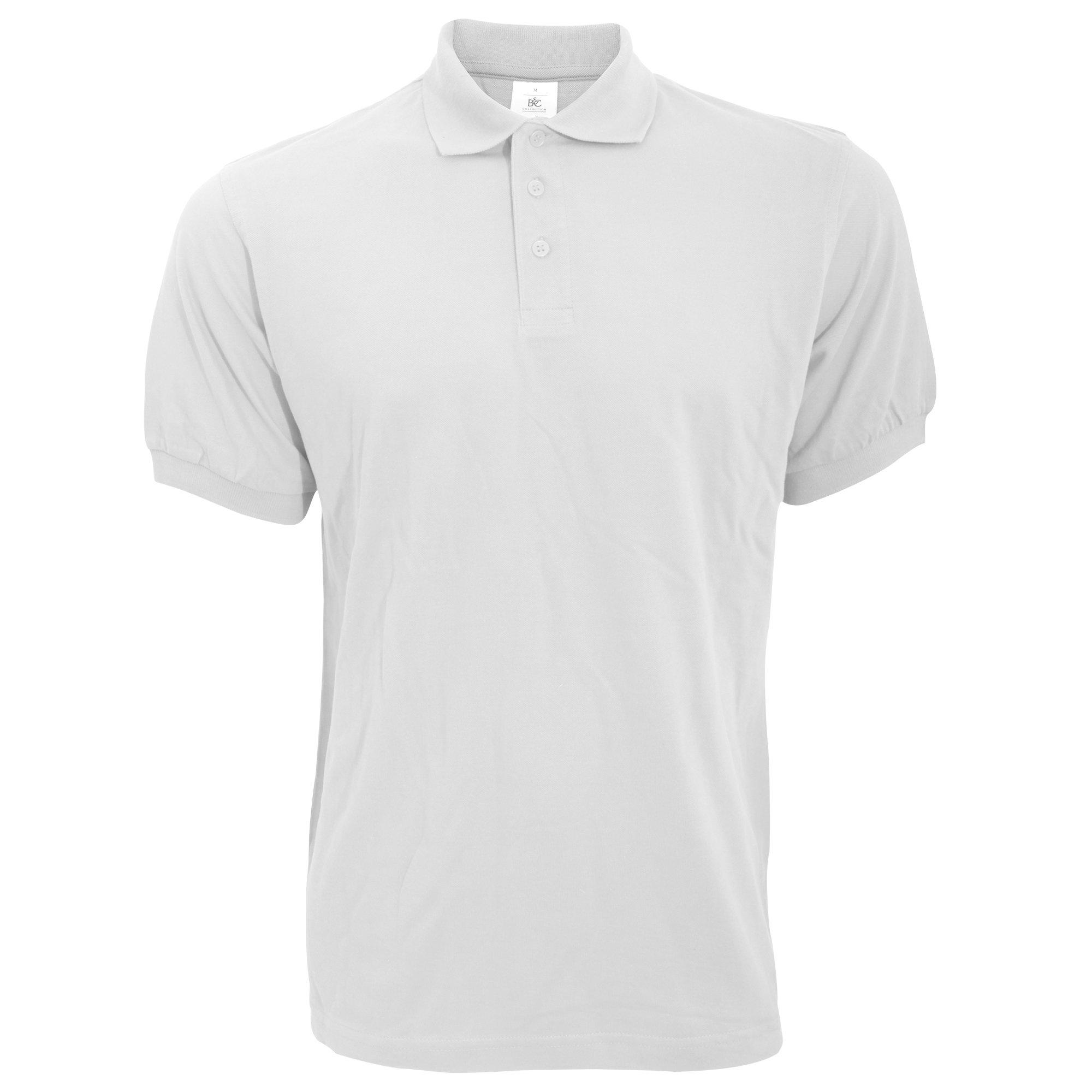 Image of B&c Poloshirt Safran Kurzarm Herren Weiss S
