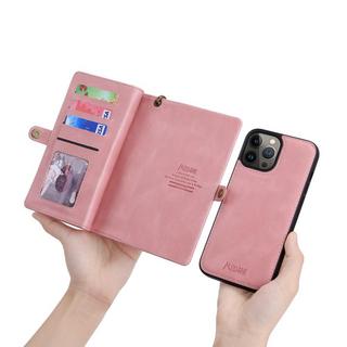 MEGSHI  iPhone 15 Pro - Megshi 2-1 Portefeuilles Coque 