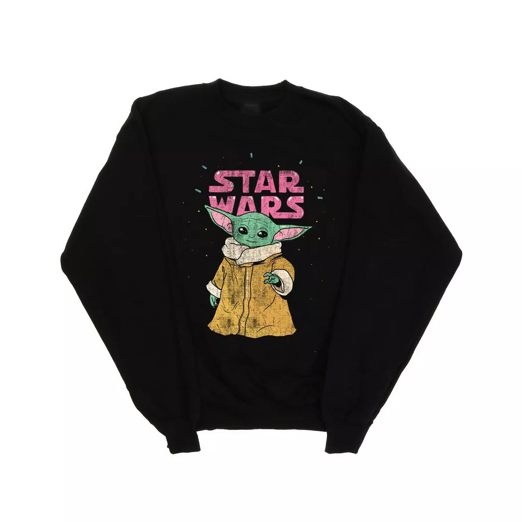 STAR WARS - The Mandalorian The Child Sweatshirt, per uomo, Nero, Größe S