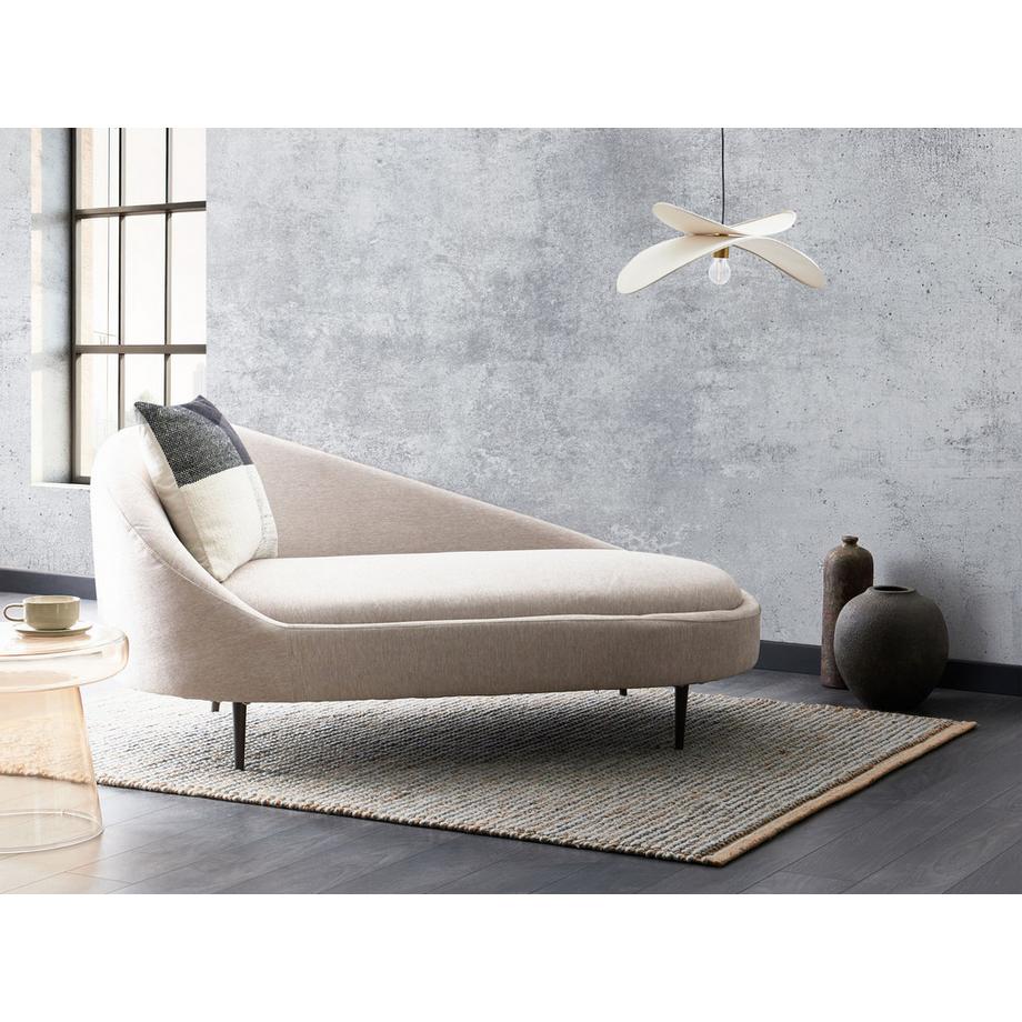 Beliani Chaise longue côté gauche en Tissu  VALREAS  