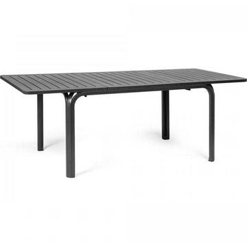 Table de jardin extensible Alloro anthracite 140