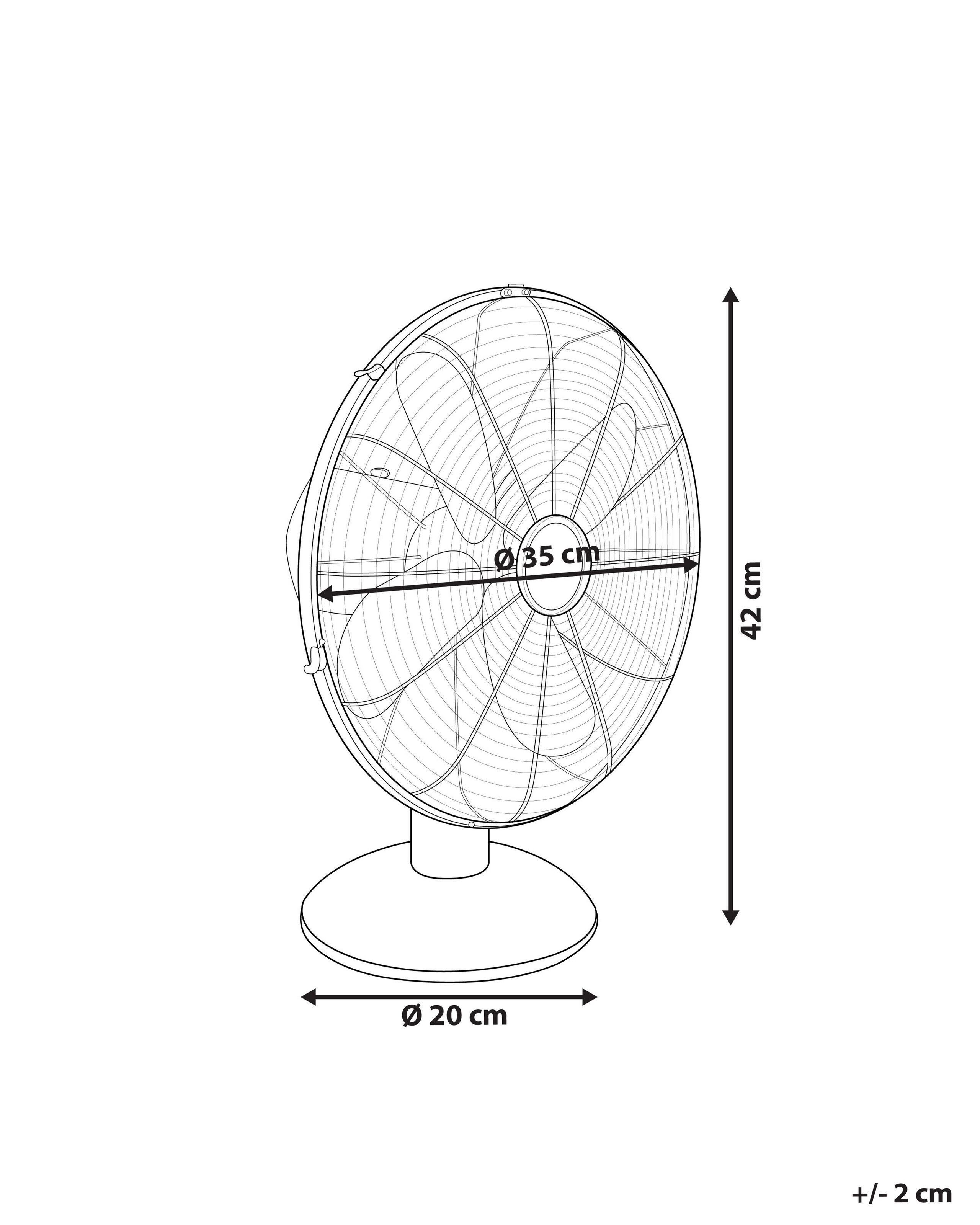 Beliani Ventilateur de table en Métal Industriel WENSUM  