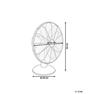 Beliani Ventilateur de table en Métal Industriel WENSUM  