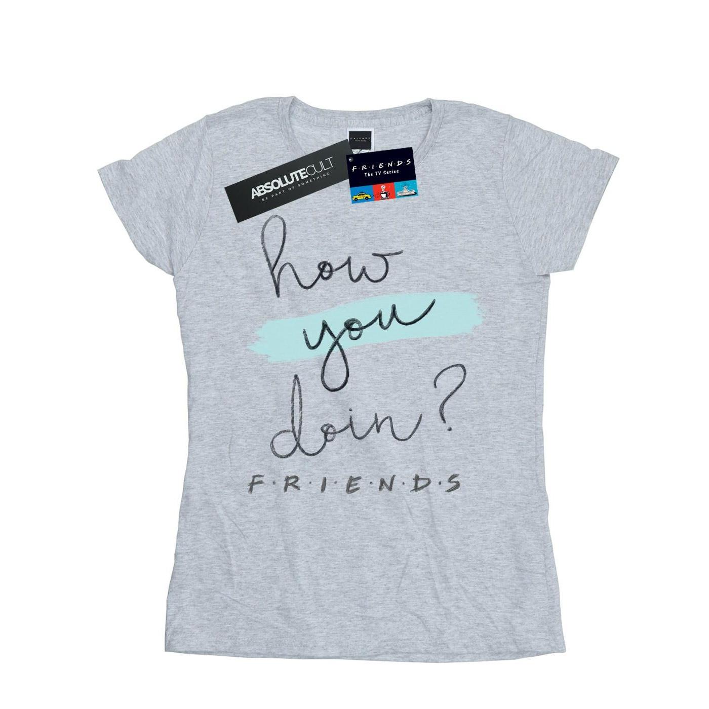 Image of How You Doin? Handwriting Tshirt Damen Grau XL