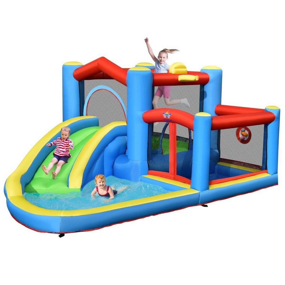 B2X  Parco acquatico da giardino con scivolo gonfiabile per bambini 410 x 310 x 191 cm Colorato 
