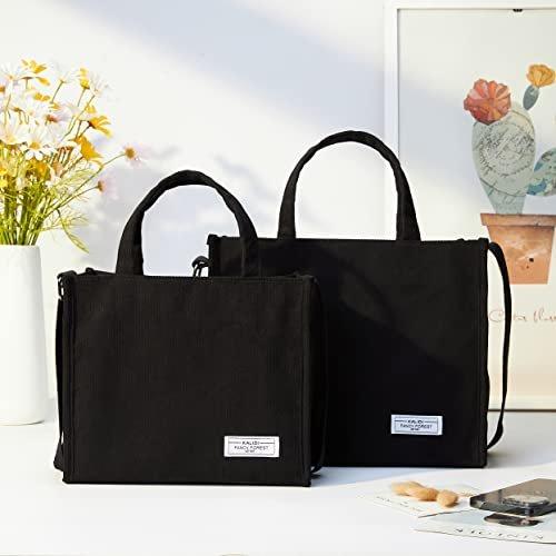 Only-bags.store  Sac à bandoulière en velours côtelé avec fermeture éclair, sac à main sac à bandoulière pour le travail scolaire, tous les jours, décontracté 