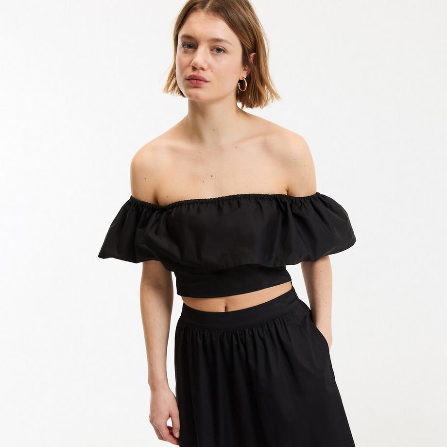 La Redoute Collections Top Bustier Court à Volant  