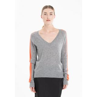 Studio Cashmere8  RIA 1 Maglia con scollo a V e banda sulle maniche - 100% cashmere 