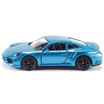1506, Porsche 911 Turbo S, Metall/Kunststoff, Blau, Spielzeugauto für Kinder, Öffenbare Türen