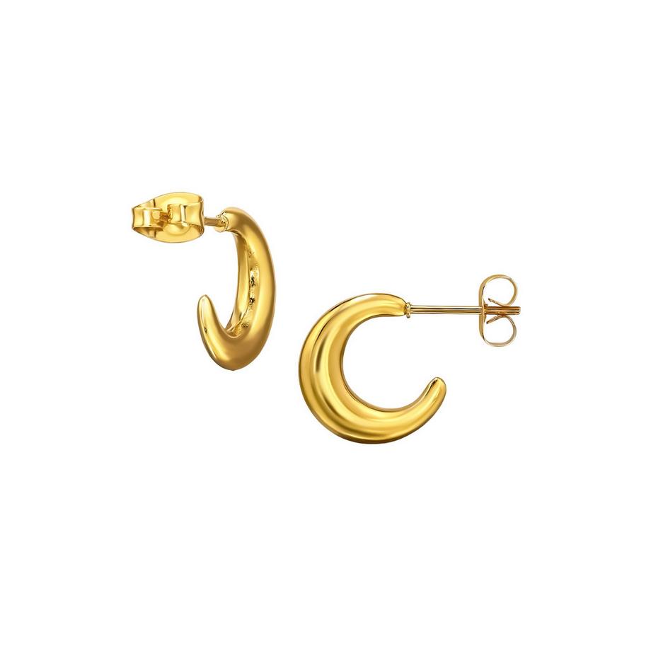 Maxte  Halbe Creolen/Ohrstecker aus Edelstahl 