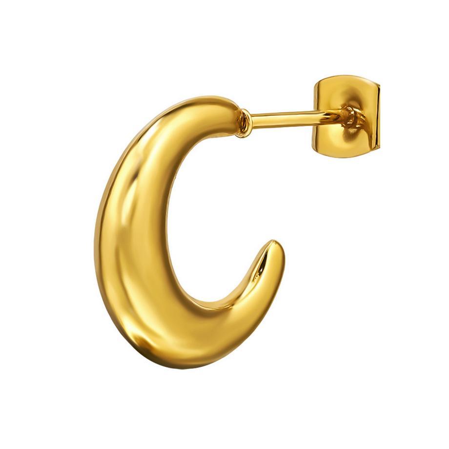 Maxte  Halbe Creolen/Ohrstecker aus Edelstahl 