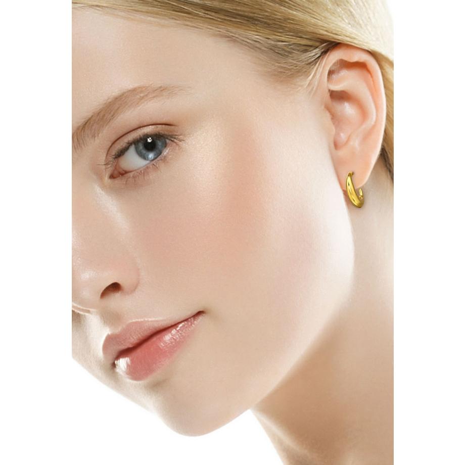 Maxte  Halbe Creolen/Ohrstecker aus Edelstahl 