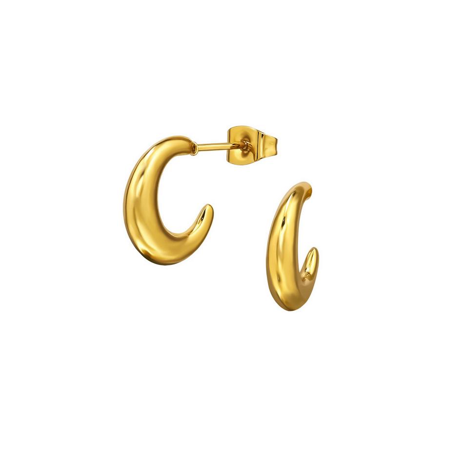 Halbe Creolen/Ohrstecker aus Edelstahl