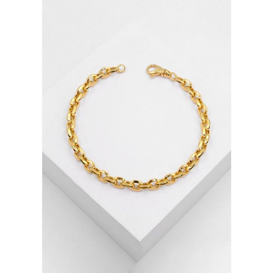 MUAU Schmuck  Bracelet Anker Gelbgold 750, 19cm, 6mm 