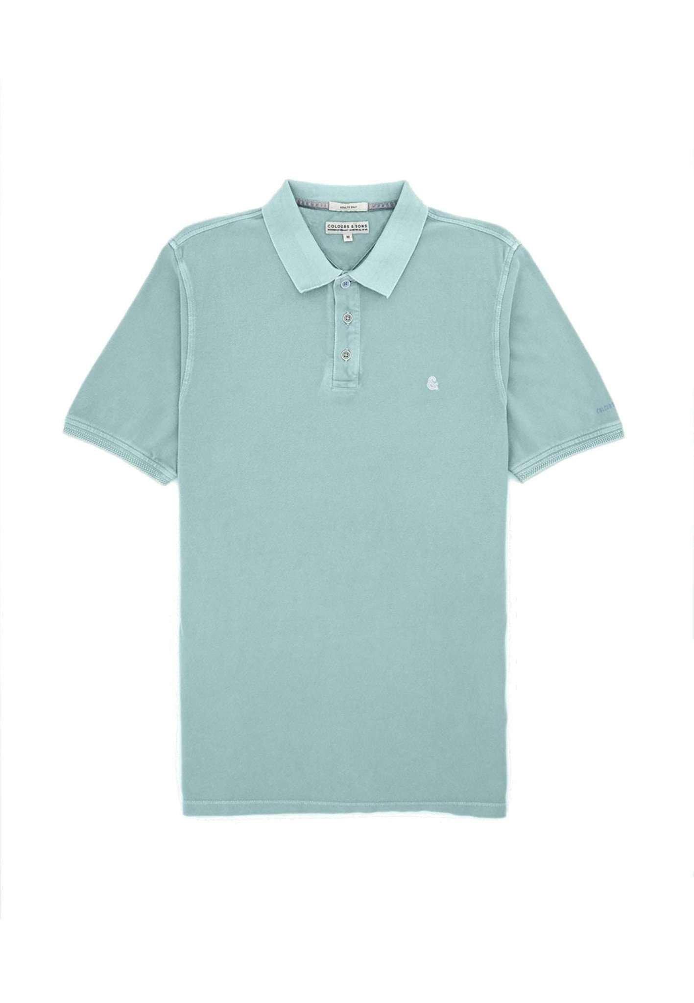 Image of Polos Polo Washed Herren Grün S