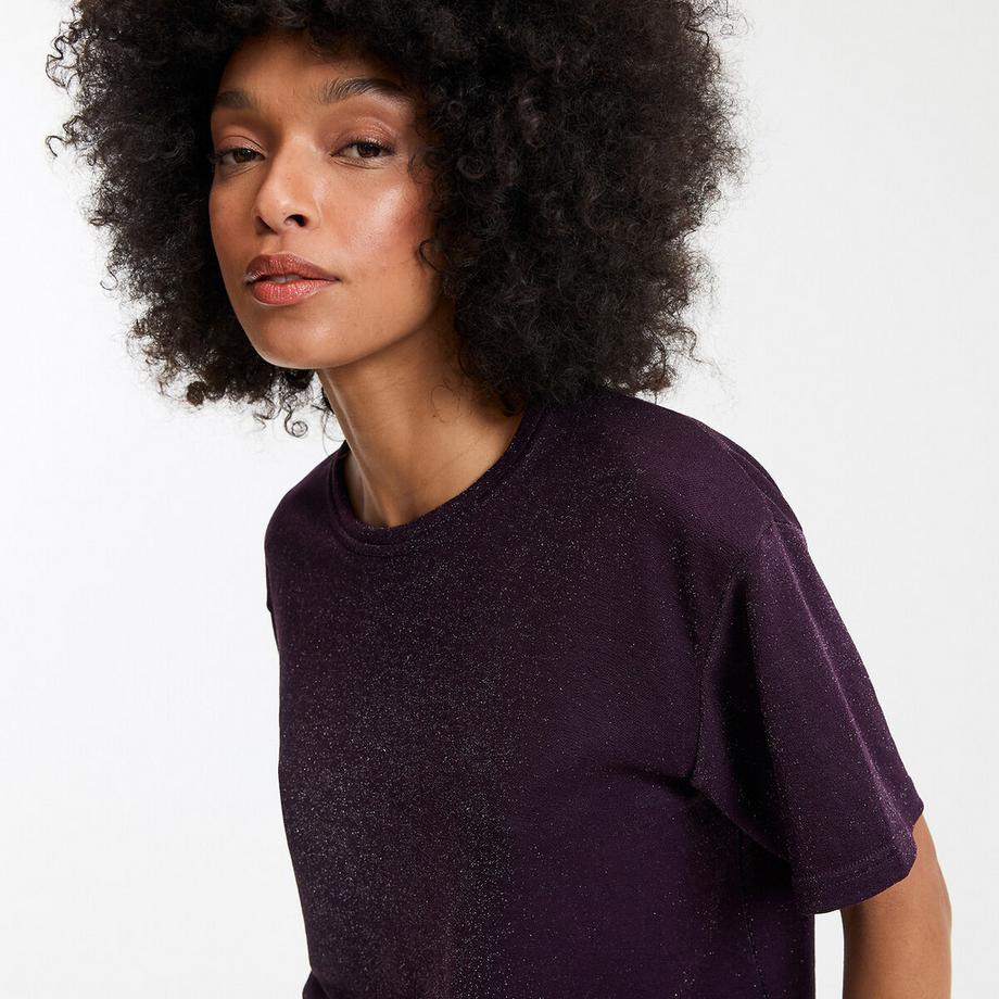 La Redoute Collections T-shirt girocollo con paillettes  
