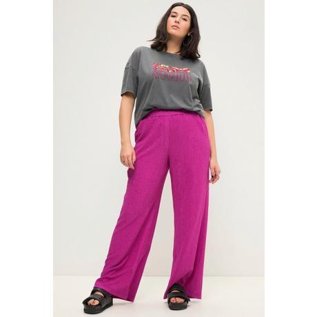 Studio Untold  Pantalon en crêpe à jambes larges et taille élastique 