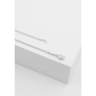 MUAU Schmuck  Collier forçat ronde en or blanc 750, 1,9mm, 45cm 