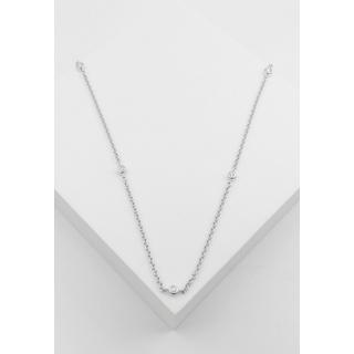 MUAU Schmuck  Collier forçat ronde en or blanc 750, 1,9mm, 45cm 