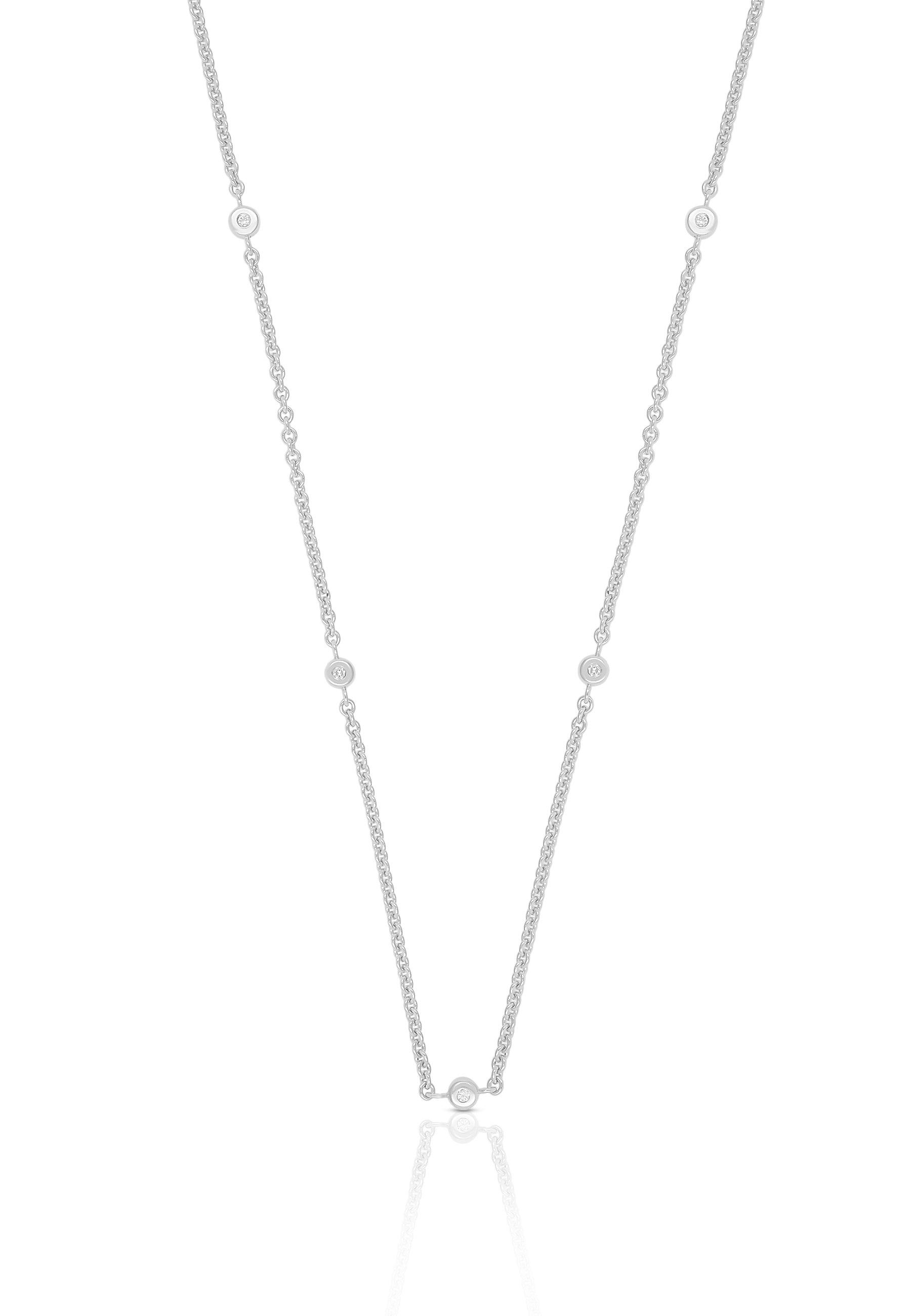 MUAU Schmuck  Collier forçat ronde en or blanc 750, 1,9mm, 45cm 