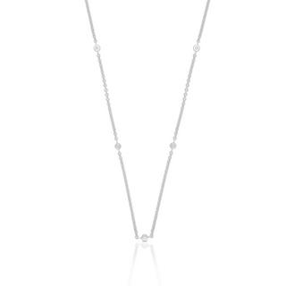 MUAU Schmuck  Collier forçat ronde en or blanc 750, 1,9mm, 45cm 