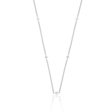 Collier forçat ronde en or blanc 750, 1,9mm, 45cm