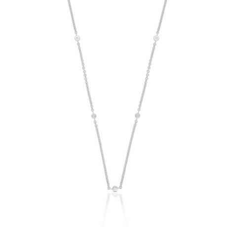 MUAU Schmuck  Collier forçat ronde en or blanc 750, 1,9mm, 45cm 